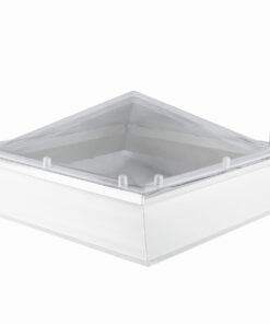 Coxdome Classic Square Flat Roof Dome - Manual Pyramid
